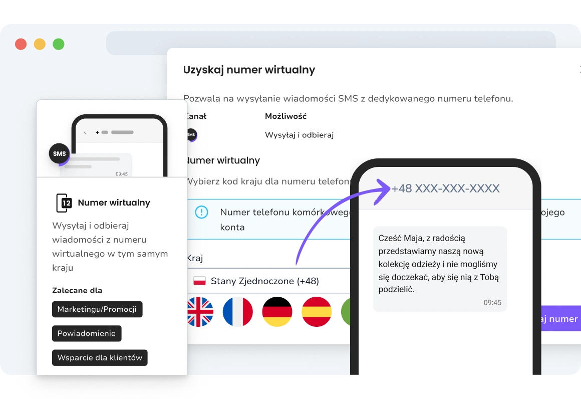 Wirtualne lokalne numery telefonów TopMessage do SMS w celu zwiększenia zaangażowania biznesowego”