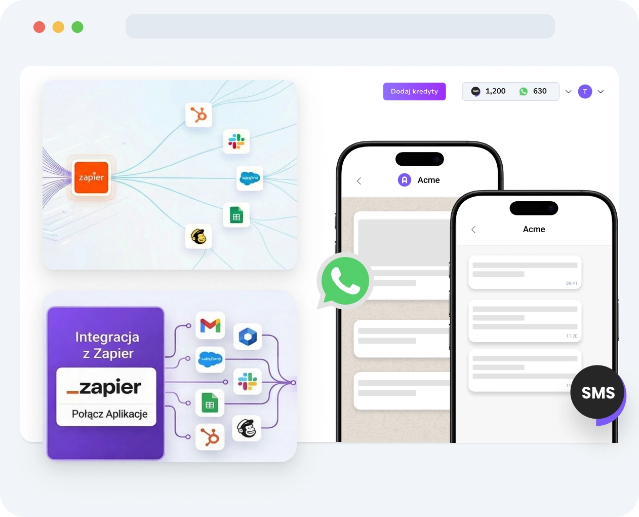 Zrzut ekranu przepływu pracy generowania kodów QR w Zapier z konfigurowalnymi działaniami i wglądem w wydajność.