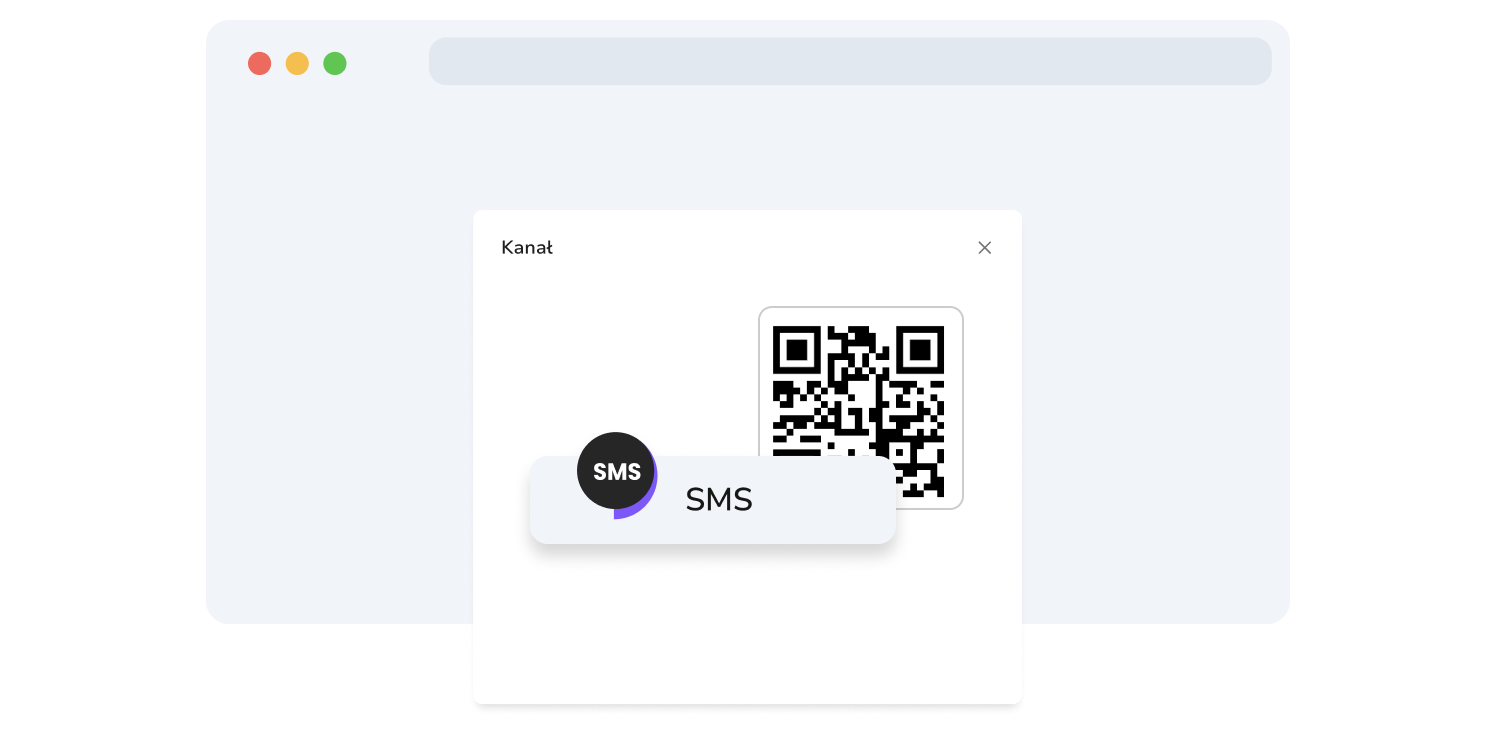 Zrzut ekranu strony generowania kodu QR SMS API TopMessage